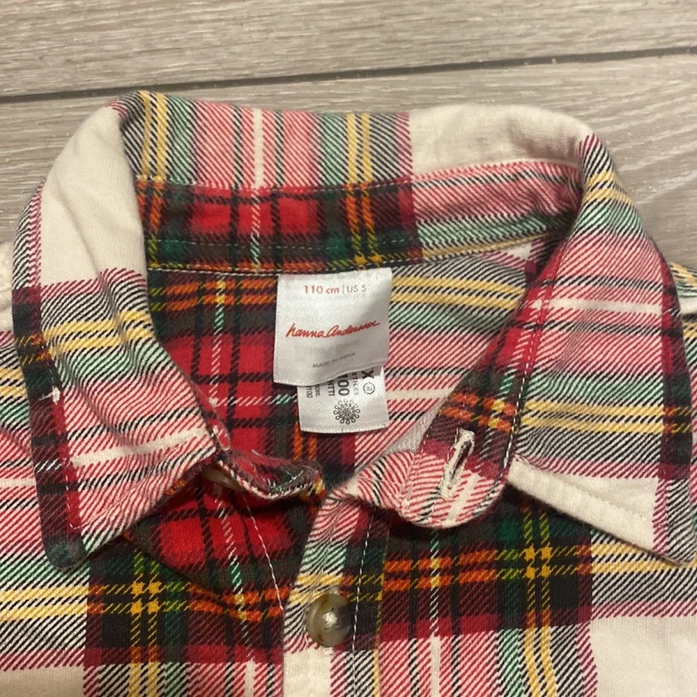 Hanna Andersson long sleeve flannel size 5 (110cm)